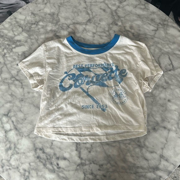 Babydoll tee, blue and white - Picture 1 of 1